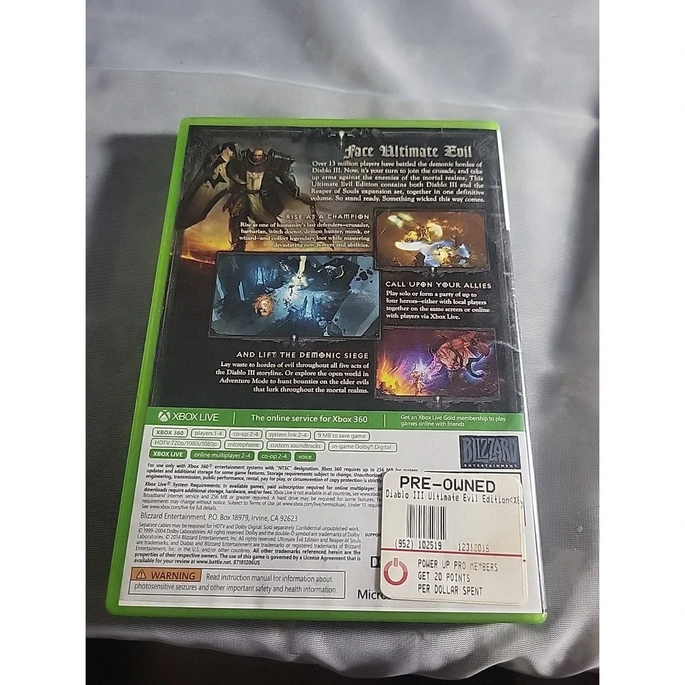 Diablo III: Reaper of Souls -- Ultimate Evil‎ Edition (Microsoft Xbox One, 2014)